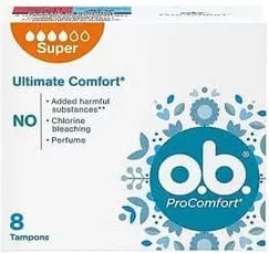O.B. Super tampoane igienice, 8 bucăți, diverse sortimente