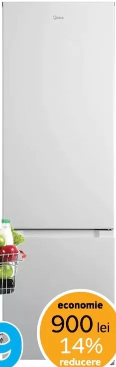Frigider Midea MDRB369FGE01, clasa E (EU), 262 l, 1,77 m