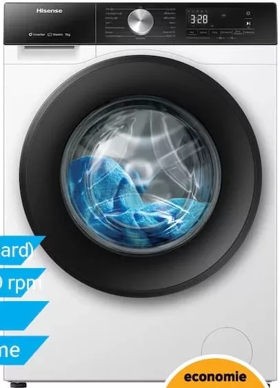 Mașină de spălat Hisense WF3S7021BW, clasa A (EU), 7 kg, 1200 rpm, Inverter, 16 programe