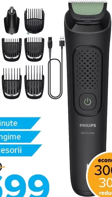 Trimmer Philips MG3930/15, 60 minute, 10 lungimi, 6 accesorii