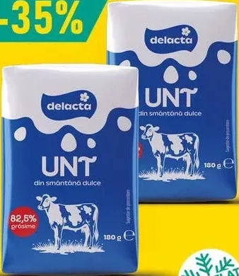 DELACTA Unt din smântână dulce 82.5%, 180g, congelat