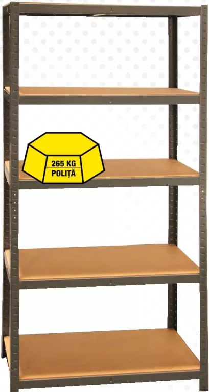 METRO PROFESSIONAL Raft metalic cu 5 polițe, 180 × 90 × 45 cm, 265 kg/poliță, preț/bucată