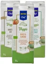 METRO CHEF Băutură BIO Barista, diverse sortimente, 1 L, preț/bucată; 1–3 bucăți: 30,90. Praguri: 1–3 bucăți: 30,90; de la 4 bucăți: 28,90