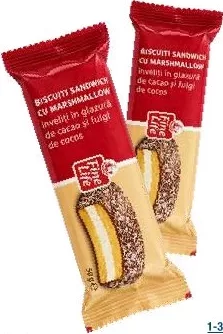 FINE LIFE Biscuiți cu marshmallow cocos, 50 g, preț/înfoliere. 1–3 bucăți: 5,49; de la 4 bucăți: 4,49. Oferta selectată: de la 4 bucăți