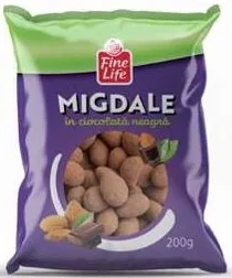 FINE LIFE Migdale în ciocolată, 200 g, preț/pungă. 1 bucată: 72,90; de la 2 bucăți: 69,90. Oferta selectată: de la 2 bucăți
