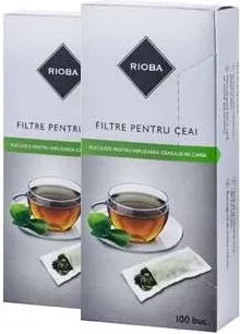 RIOBA Filtre pentru ceai, 70 × 125 mm, 100 bucăți/înfoliere, preț/înfoliere