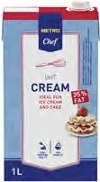 METRO CHEF Smântână dulce, 1 L, 35% grăsime; 1–3 bucăți