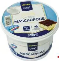 METRO CHEF Mascarpone, 500 g, 40% grăsime; de la 4 bucăți