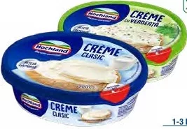 HOCHLAND Cremă de brânză clasic/verdeață, 200 g; de la 4 bucăți