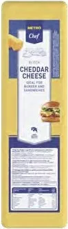 METRO CHEF Cașcaval Cheddar, 50% grăsime, vid/vrac; preț/kg