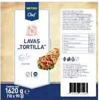 METRO CHEF Lavaș Tortilla, 1620 g, 18 × 90 g; de la 4 bucăți