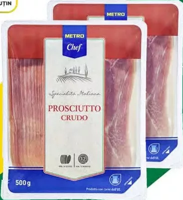 METRO CHEF Prosciutto Crudo felii, 500 g; de la 4 bucăți
