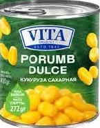 VITA Porumb dulce, 340 g, preț/conservă; 1–2 bucăți