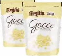 EMILIA Picături de ciocolată albă, 140 g, preț/înfoliere; de la 3 bucăți