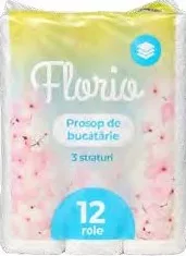 FLORIO Role prosop, 3 straturi, 12 role, preț/înfoliere