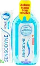 SENSODYNE Apă de gură + pastă de dinți, 500 ml + 75 ml, preț/înfoliere