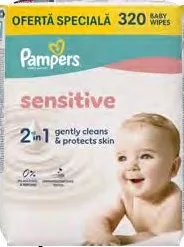 PAMPERS Șervețele umede, diverse sortimente, 4 × 80 bucăți/înfoliere, preț/înfoliere