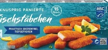 K-CLASSIC Batoane din file de pește cu crustă pane, congelate, 450 g