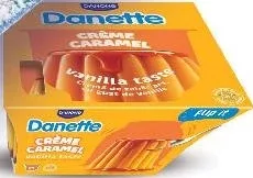 DANETTE Cremă de zahăr ars, 1,7% grăsime, 4 × 95 g