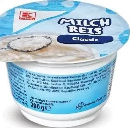 K-CLASSIC Orez cu lapte, diverse sortimente, 4%/4,8% grăsime, 200 g