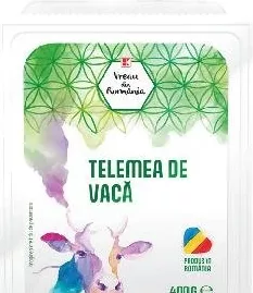 VREAU DIN ROMÂNIA Telemea din lapte de vacă, 40% grăsime, 400 g