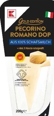 K-CLASSIC GOLD EDITION Pecorino Romano DOP, brânză tare, 32% grăsime, 200 g