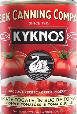 KYKNOS Tomate tocate în suc de tomate, 400 g