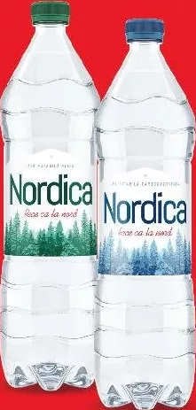 NORDICA Apă potabilă plată/carbogazoasă, 1,5 l