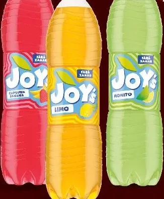 JOY’S Băutură răcoritoare carbogazoasă, limo/banană-căpșună/mohito, 1,5 l