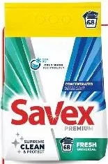 SAVEX Detergent pudră pentru rufe, fresh, 68 utilizări, 5,5 kg; cupon activat + Kaufland Card XTRA