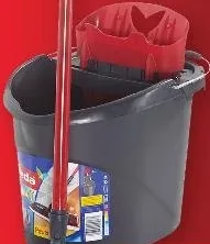 VILEDA ULTRAMAX Set curățenie: găleată cu storcător, mop plat cu mâner telescopic și rezervă microfibră, 1 set