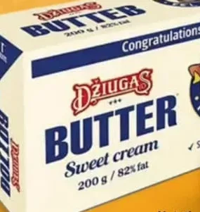 Unt din smântână dulce Dziugash, 82%, 200 g, congelat; 15–28.10