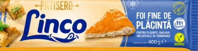 Foi fine de plăcintă Patisero Linco, 400 g, congelate; 15–28.10