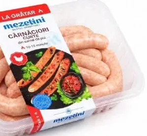 Cârnăciori cupate din carne de pui „Mezellini”, 0,8 kg; 15–28.10