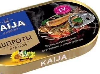 Șprote în ulei „Kaija”, 190 g; 15–28.10