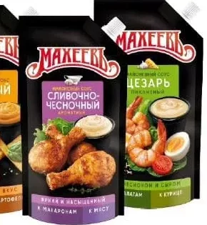 Sos de maioneză „Maheev” în sortiment: brânză/smântână și usturoi/Caesar, 200 g; 15–28.10