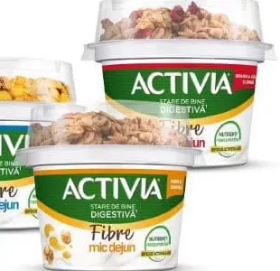 Iaurt „Activia” Fibre mic dejun în sortiment, 165 g; 15–28.10
