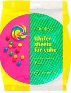 Lekorna, blaturi din vafe pentru tort, 8 foi, 90 g; 15–28.10