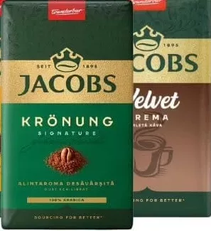 Jacobs, cafea măcinată Gold, Krönung Signature sau Velvet Crema, 250 g; preț de la 76,90; 15–28.10