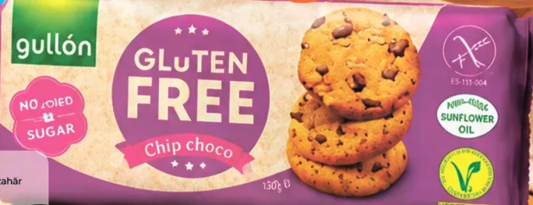 Gullón печиво Chip Choco без глютену та доданого цукру, 130 г