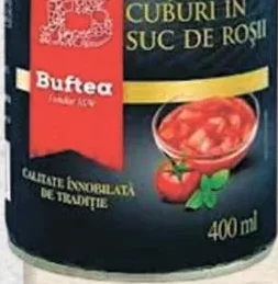 BUFTEA Очищені томати кубиками, 380 г