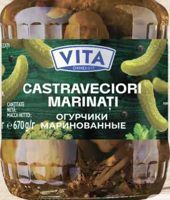 VITA Огірки мариновані 3–6 см, 670 г