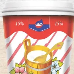 JLC Сметана 15%, 300 г (У джерелі вказано 300 г румунською та 25 г російською.)