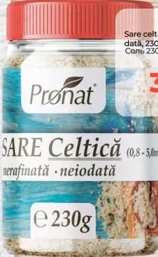 PRONAT Крупна кельтська сіль, нейодована, 230 г