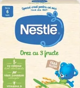NESTLÉ Рисова молочна каша з 3 фруктами, від 6 місяців 250 g