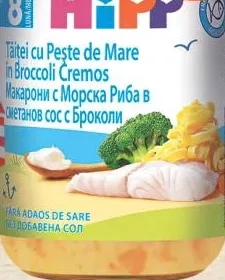 HIPP Пюре з лососем, броколі та локшиною, від 8 місяців 220 g