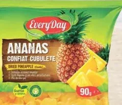 EVERYDAY Ананас сушений кубиками 90 g