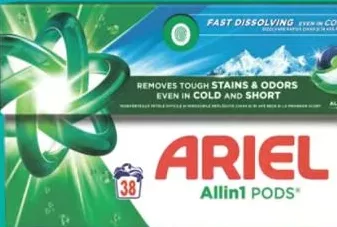 ARIEL Капсули для прання Alpin 38 шт.