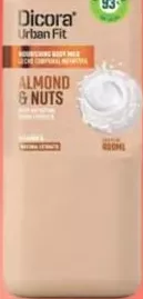 DICORA Молочко для тіла Almonds & Nuts 400 мл