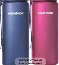 AQUAPHOR Пляшка з фільтром City 650 мл, синя/рожева, 1 шт., в асортименті